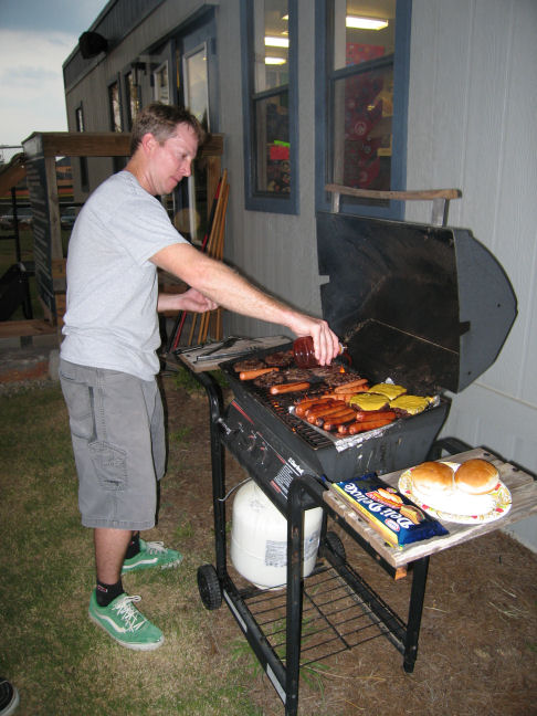 Barry/Butters/BS/Old_Timer works the grill. Do you really want this guy making your food? (haha)